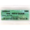 Image 3 : 2004-S SILVER IOWA QUARTER ICG PR70 DCAM