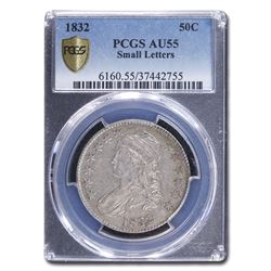 1832 Capped Bust Half Dollar AU-55 PCGS (Small Letters)