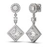 Image 2 : 3.34 ctw Princess Diamond Earrings 18K White Gold