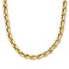 Image 1 : 14k Yellow Gold Knife-edge Rolo Link Necklace - 17.25 in.