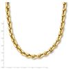 Image 2 : 14k Yellow Gold Knife-edge Rolo Link Necklace - 17.25 in.
