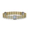 Image 2 : 27.1 ctw Sky Topaz & Diamond Bracelet 14K Yellow Gold