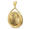 Image 2 : 2018 1 oz Gold Eagle Teardrop Pendant (Prong Bezel)