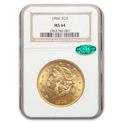 1904 $20 Liberty Gold Double Eagle MS-64 NGC CAC