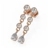 Image 1 : 2.5 ctw Pear Cut Diamond Designer Earrings 18K Rose Gold