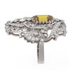 Image 2 : 6.02 ctw Canary Citrine & Diamond Ring 18K White Gold