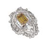Image 3 : 6.02 ctw Canary Citrine & Diamond Ring 18K White Gold