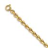 Image 1 : 14k Yellow Gold Polished Knife-edge Rolo Link Bracelet - 8 in.