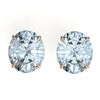 Image 1 : 18 ctw Aquamarine Designer Stud Earrings 14k Rose Gold