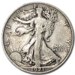 1921 Walking Liberty Half Dollar Fine