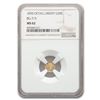 Image 1 : 1870 Liberty Octagonal 25 Cent Gold MS-62 NGC (BG-713)