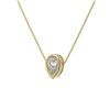 Image 3 : 2 ctw Pear Diamond Necklace 18K Yellow Gold