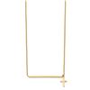 Image 1 : 14k Yellow Gold Polished Cross w/ 2in ext. Necklace - 15 in.