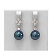 Image 1 : 1.2 ctw Diamond & Pearl Earrings 18K Rose Gold