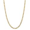 Image 1 : 14k Yellow Gold 4.75 mm Flat Figaro Chain - 28 in.