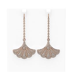 4.33 ctw Diamond Earrings 18K Rose Gold