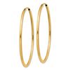 Image 2 : 14k Solid Gold 1.5 mm Polished Round Endless Hoop Earrings