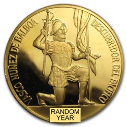 1975-1977 Panama Gold 500 Balboas BU/Proof (Random)