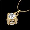 Image 2 : 1.57 ctw VS/SI Diamond Micro Pave Stud Necklace 18k Yellow Gold