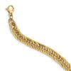 Image 1 : 14k Yellow Gold Polished Fancy Curb Link Bracelet - 7.5 in.
