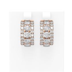 7.92 ctw Diamond Earrings 18K Rose Gold