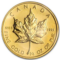 1985 Canada 1/4 oz Gold Maple Leaf BU