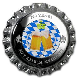 2016 Palau Silver $10 500 Years Bavarian Purity Laws