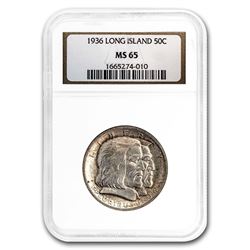 1936 Long Island Tercentenary Half Dollar MS-65 NGC