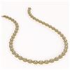 Image 2 : 20.34 ctw Pear Cut Diamond Micro Pave Necklace 18K Yellow Gold