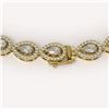 Image 3 : 20.34 ctw Pear Cut Diamond Micro Pave Necklace 18K Yellow Gold