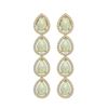 Image 1 : 6.2 ctw Opal & Diamond Micro Pave Halo Earrings 10k Yellow Gold
