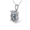 Image 2 : 0.50 ctw VS/SI Oval Diamond Designer Necklace 14k White Gold