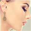 Image 3 : 8.35 ctw Morganite & Diamond Victorian Earrings 14K Yellow Gold