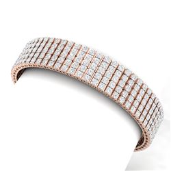 22 ctw VS/SI Diamond Unisex 8 Inches Bracelet 18K Rose Gold