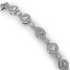 Image 3 : 8 ctw Pear Diamond Designer Bracelet 18K White Gold