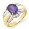 Image 1 : 3.52 ctw Tanzanite & Diamond Ring 14k Yellow Gold