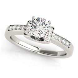 0.61 ctw Certified VS/SI Diamond Solitaire Ring 18k White Gold