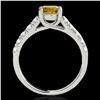 Image 2 : 1.55 ctw Certified SI/I Fancy Intense Yellow Diamond Ring 10k White Gold