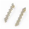 Image 1 : 4.38 ctw Baguette Cut Diamond Designer Earrings 18K Yellow Gold