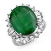 Image 1 : 10.07 ctw Emerald & Diamond Ring 18k White Gold