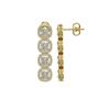 Image 2 : 5.28 ctw Cushion Cut Diamond Micro Pave Earrings 18K Yellow Gold