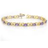 Image 1 : 8.65 ctw Tanzanite & Diamond Bracelet 14k Yellow Gold