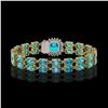 Image 3 : 17.67 ctw Swiss Topaz & Diamond Bracelet 14K Yellow Gold