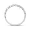 Image 3 : 10kt White Gold Womens Round Diamond Stackable Band Ring 1/6 Cttw