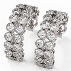 3.08 ctw Diamond Designer Earrings 18K White Gold