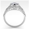 Image 3 : 1.01 ctw VS/SI Diamond Engagment Ring Art Deco 18k White Gold