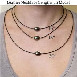 Black Tahitian Pearls on Braided Leather, 9-10m and 10-11m, Sterling Silver