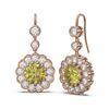 Image 2 : 3.93 ctw Fancy Yellow Diamond Earrings 18K Rose Gold