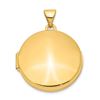 Image 1 : 14k Yellow Gold Round Plain Domed Locket - 28 mm