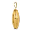 Image 2 : 14k Yellow Gold Round Plain Domed Locket - 28 mm